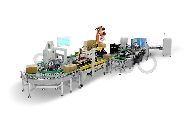 口服液裝箱碼垛生產(chǎn)線